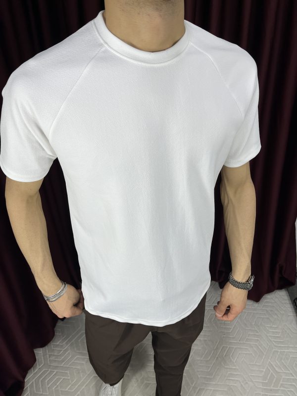 Reglan Kol T-Shirt -Beyaz